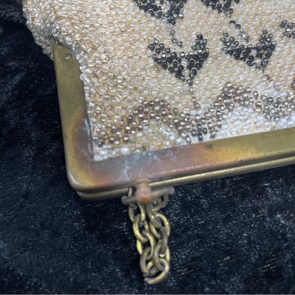 VINTAGE Beaded Purse with Beaded Fringe - Picture 3 of 5